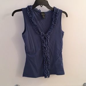 Tank top with ruffle detail